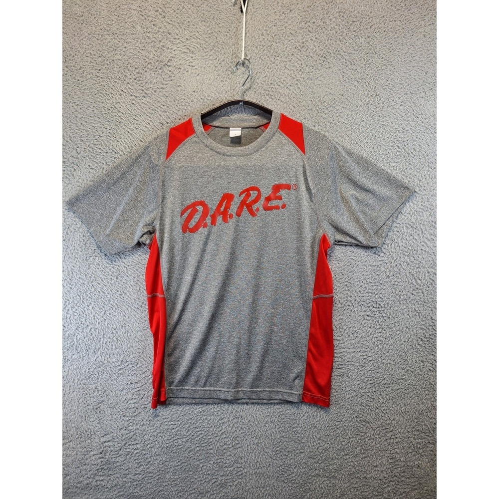 Vtg 90's D.A.R.E. Anti Drugs & Violence T Shirt Mens S Gray Heather Short Sleeve